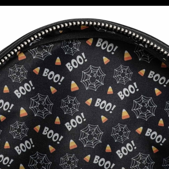 LOUNGEFLY Spooky Minnie Candy Corn Mini Backpack with Ears Headband - Picture 3 of 7